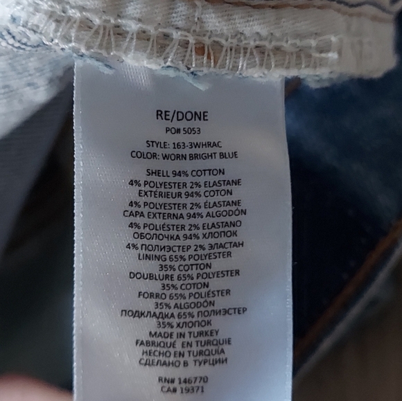 NWT Re/Done 90s High Rise Distressed Ankle Jeans - Picture 14 of 14